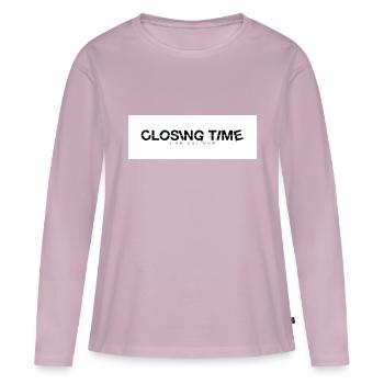 closing time - Frauen Premium Bio Langarmshirt - Altrosa - Vorne - Julia (174cm)