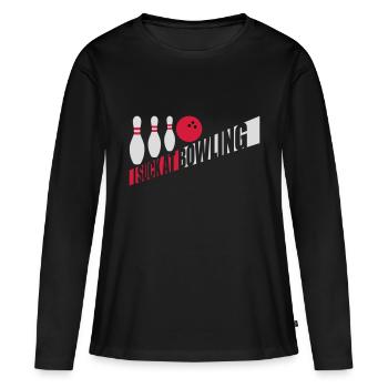 Je suis nul au bowling - T-shirt manches longues Premium bio Femme - noir - Devant - Julia (174cm)
