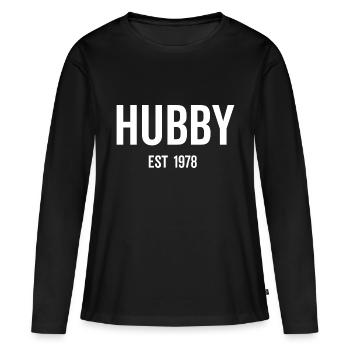 Hubby Est 1978 - T-shirt manches longues Premium bio Femme - noir - Devant - Julia (174cm)