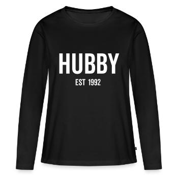 Hubby Est 1992 - T-shirt manches longues Premium bio Femme - noir - Devant - Julia (174cm)