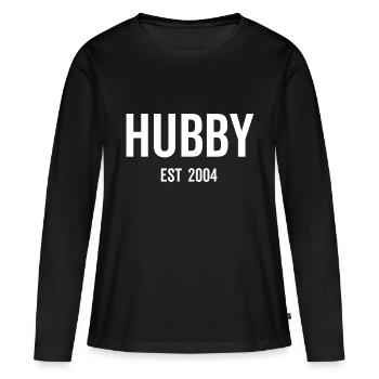Hubby Est 2004 - T-shirt manches longues Premium bio Femme - noir - Devant - Julia (174cm)