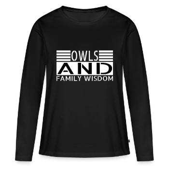 Majestic Birds Birthday Fun Sayings Statement - Women's Premium Organic Long Sleeve Shirt - black - Front - Julia (174cm)