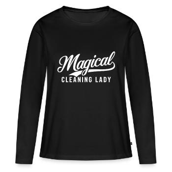 For humorous cleaning professionals - Women's Premium Organic Long Sleeve Shirt - black - Front - Julia (174cm)