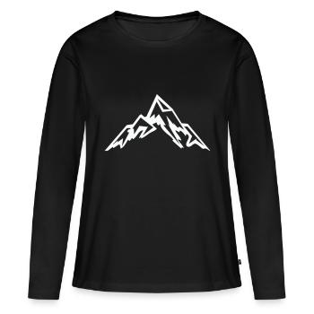 Mountain Mountain - Women's Premium Organic Long Sleeve Shirt - black - Front - Julia (174cm)