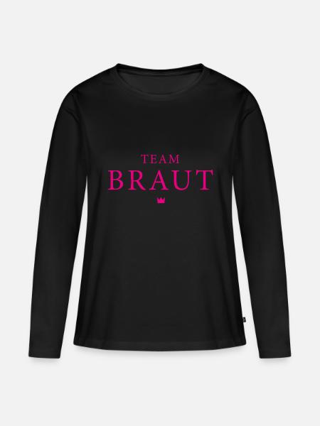 Team Braut - Frauen Premium Bio Langarmshirt - Schwarz