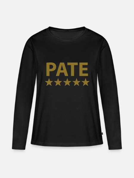 pate - Frauen Premium Bio Langarmshirt - Schwarz