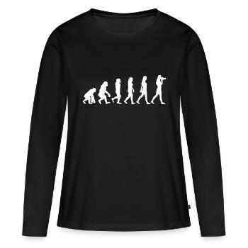 Photographer - Women's Premium Organic Long Sleeve Shirt - black - Front - Julia (174cm)