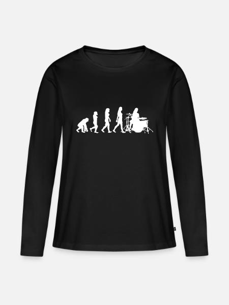 Batteuse Evolution Drummerin Percussion - T-shirt manches longues Premium bio Femme - noir
