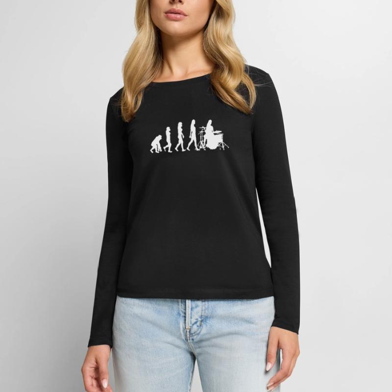 Drummer Evolution Drums Drummer Women's Premium Organic Long Sleeve Shirt
