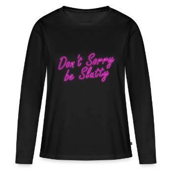 Néon Lumières - T-shirt manches longues Premium bio Femme - noir - Devant - Julia (174cm)