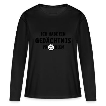 J’ai un problème de mémoire. Alzheimer, démence. - T-shirt manches longues Premium bio Femme - noir - Devant - Julia (174cm)
