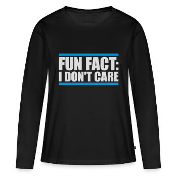 Je me fiche des faits - T-shirt manches longues Premium bio Femme - noir - Devant - Julia (174cm)