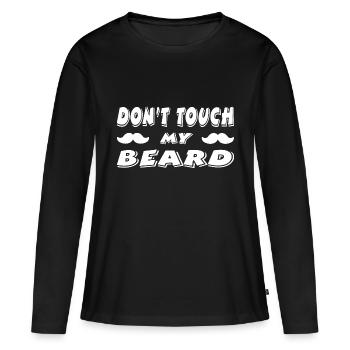 Bart - Frauen Premium Bio Langarmshirt - Schwarz - Vorne - Julia (174cm)