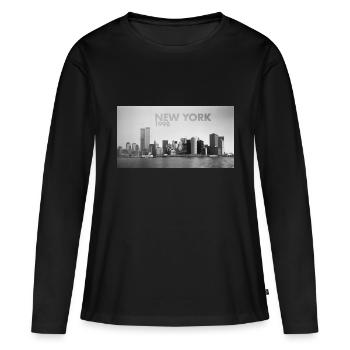 New York 1998 - T-shirt manches longues Premium bio Femme - noir - Devant - Julia (174cm)
