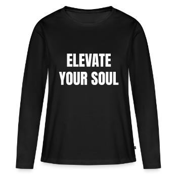 Élevez votre âme - T-shirt manches longues Premium bio Femme - noir - Devant - Julia (174cm)
