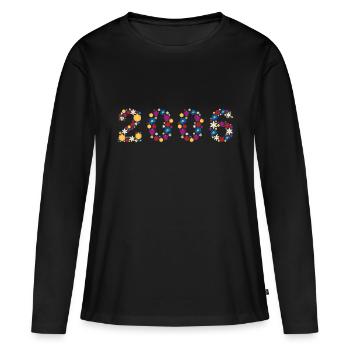 Flowers 2006 - Frauen Premium Bio Langarmshirt - Schwarz - Vorne - Julia (174cm)