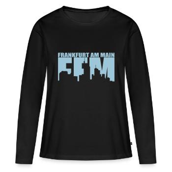 FFM - Frankfurt am Main - Women's Premium Organic Long Sleeve Shirt - black - Front - Julia (174cm)
