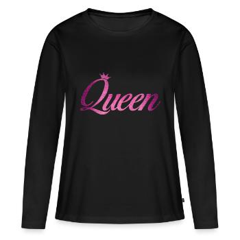 Queen - Women's Premium Organic Long Sleeve Shirt - black - Front - Julia (174cm)