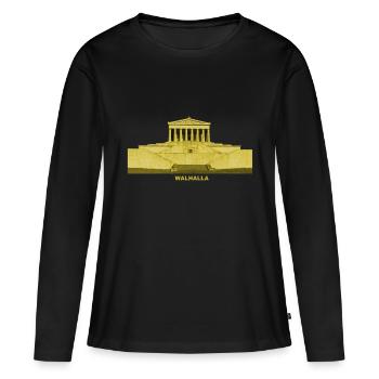 Mémorial Walhalla Donaustauf Ratisbonne - T-shirt manches longues Premium bio Femme - noir - Devant - Julia (174cm)