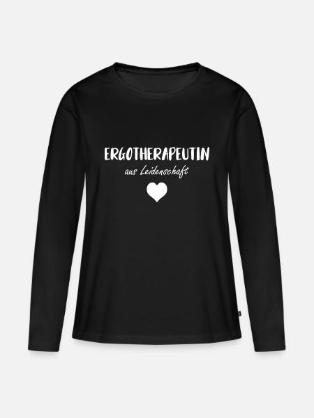 ERGOTHERAPEUTIN ERGOTHERAPIE - Frauen Premium Bio Langarmshirt - Schwarz