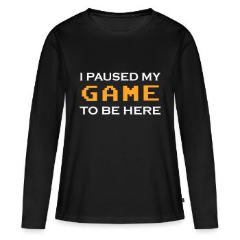 Game Gaming PC - Frauen Premium Bio Langarmshirt - Schwarz - Vorne - Julia (174cm)