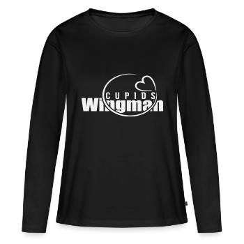 L’ailier de Cupidon - T-shirt manches longues Premium bio Femme - noir - Devant - Julia (174cm)