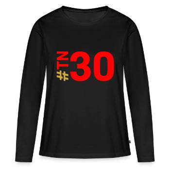TN30-KARTON - Frauen Premium Bio Langarmshirt - Schwarz - Vorne - Julia (174cm)