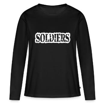 Stempel Soldat Logo Krieg General Freiheitskämpfer - Frauen Premium Bio Langarmshirt - Schwarz - Vorne - Julia (174cm)