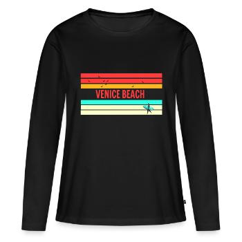 Venice Beach: Perfect Gift & Souvenir! - Women's Premium Organic Long Sleeve Shirt - black - Front - Julia (174cm)