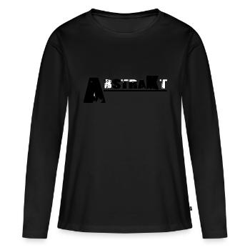 AbstraKt - Frauen Premium Bio Langarmshirt - Schwarz - Vorne - Julia (174cm)