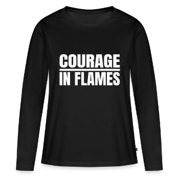 cadeau cadeau d’anniversaire idée de cadeau dictons idée cadeau - T-shirt manches longues Premium bio Femme - noir - Devant - Julia (174cm)