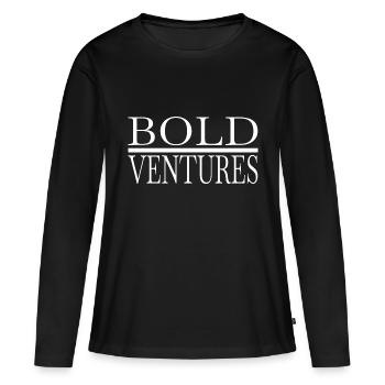 Relever les défis, oser rêver - T-shirt manches longues Premium bio Femme - noir - Devant - Julia (174cm)