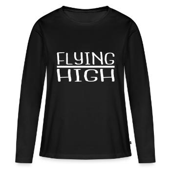 humor private pilot awesome birds in flight cool - Frauen Premium Bio Langarmshirt - Schwarz - Vorne - Julia (174cm)