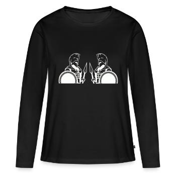 Guerriers de Sparte - T-shirt manches longues Premium bio Femme - noir - Devant - Julia (174cm)