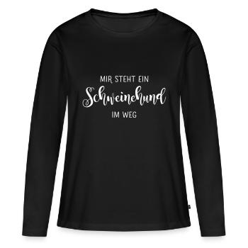 Un salaud se trouve sur mon chemin - T-shirt manches longues Premium bio Femme - noir - Devant - Julia (174cm)
