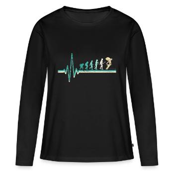 Nageurs nageurs Evolution - T-shirt manches longues Premium bio Femme - noir - Devant - Julia (174cm)