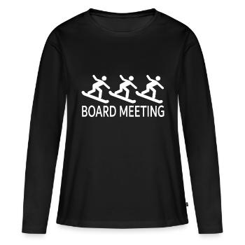 Snowboard Snowboarder - T-shirt manches longues Premium bio Femme - noir - Devant - Julia (174cm)