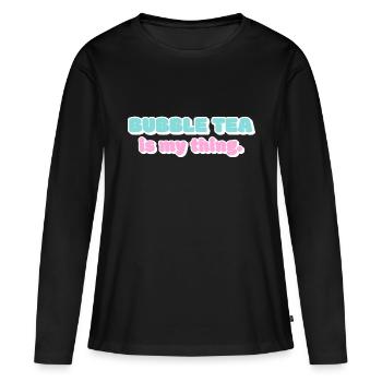 Mein Ding - Frauen Premium Bio Langarmshirt - Schwarz - Vorne - Julia (174cm)