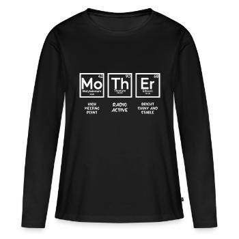 Mutter-Periodensystem - Frauen Premium Bio Langarmshirt - Schwarz - Vorne - Julia (174cm)