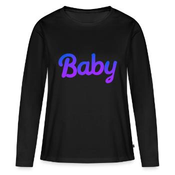 BÉBÉ COOL - T-shirt manches longues Premium bio Femme - noir - Devant - Julia (174cm)