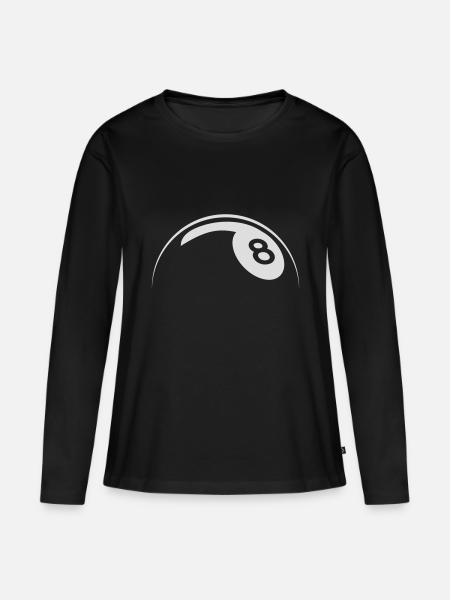 8-Ball - Frauen Premium Bio Langarmshirt - Schwarz