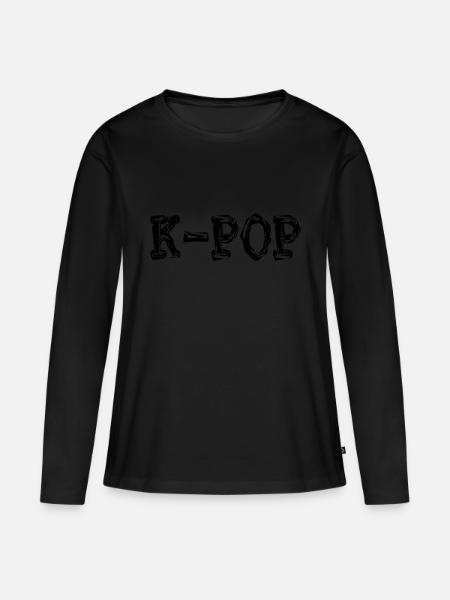 K-POP - Frauen Premium Bio Langarmshirt - Schwarz