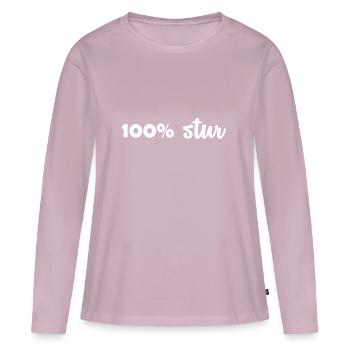 100 Prozent STUR - Frauen Premium Bio Langarmshirt - Altrosa - Vorne - Julia (174cm)