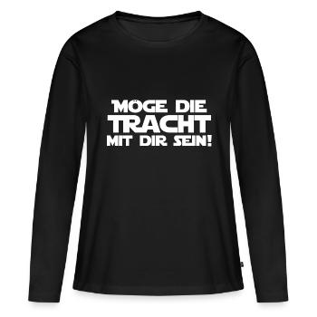 Que le costume soit avec toi! - T-shirt manches longues Premium bio Femme - noir - Devant - Julia (174cm)