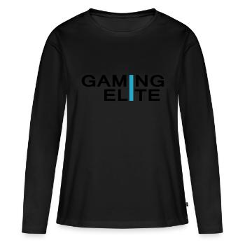 Gaming Elite Gamer - T-shirt manches longues Premium bio Femme - noir - Devant - Julia (174cm)