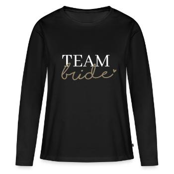 Team Bride White - T-shirt manches longues Premium bio Femme - noir - Devant - Julia (174cm)