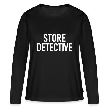 Store Detective - Department Store Detective - Store - Women's Premium Organic Long Sleeve Shirt - black - Front - Julia (174cm)