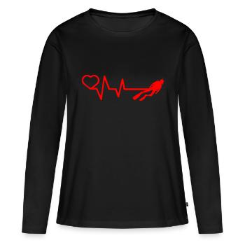 Diving Dive Dive - Women's Premium Organic Long Sleeve Shirt - black - Front - Julia (174cm)