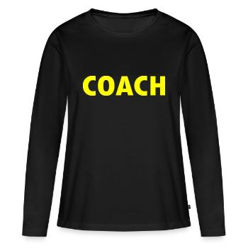 Coach - T-shirt manches longues Premium bio Femme - noir - Devant - Julia (174cm)