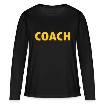 Coach - T-shirt manches longues Premium bio Femme - noir - Devant - Julia (174cm)
